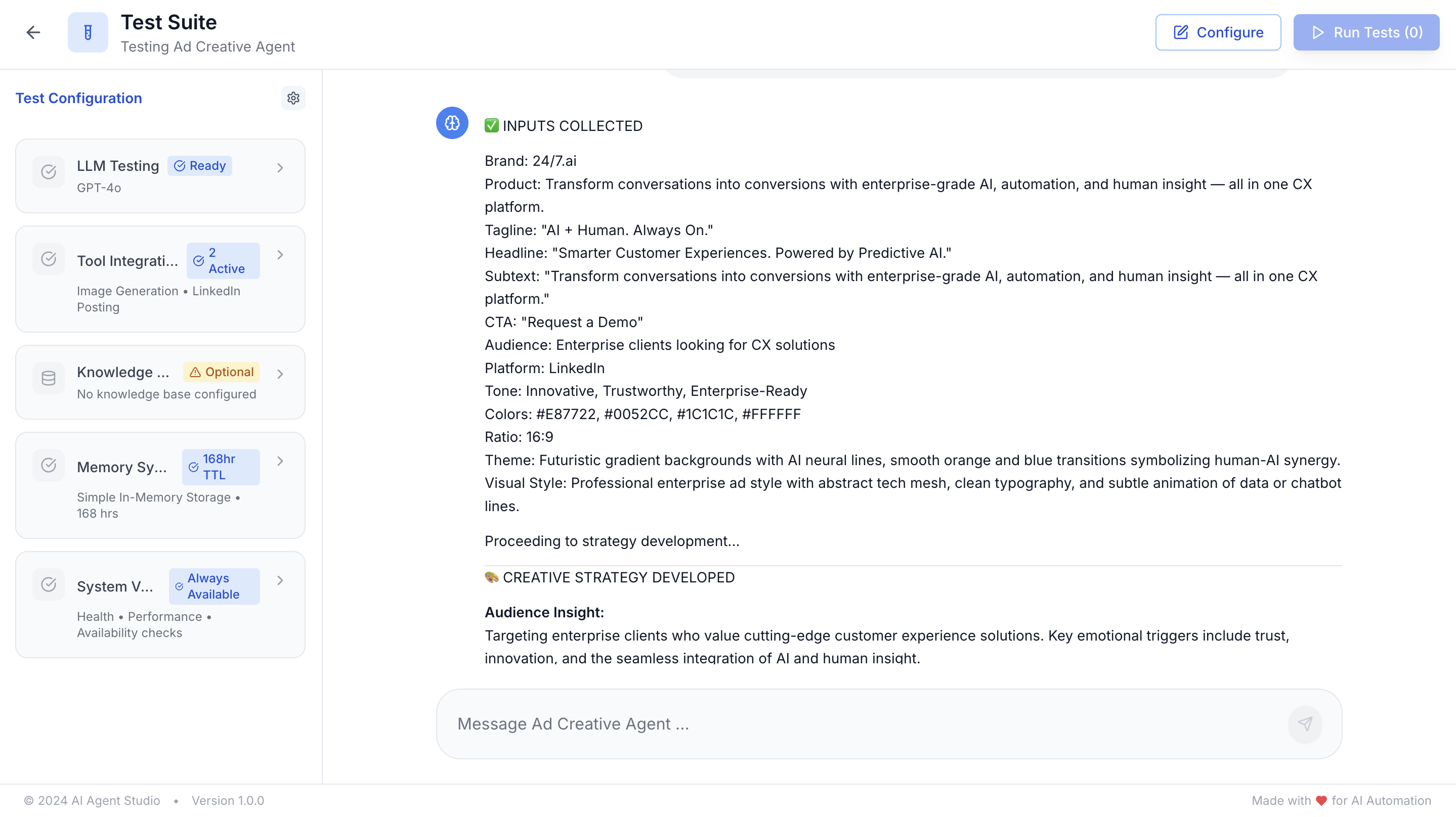 Agent Evaluation and Testing Framework