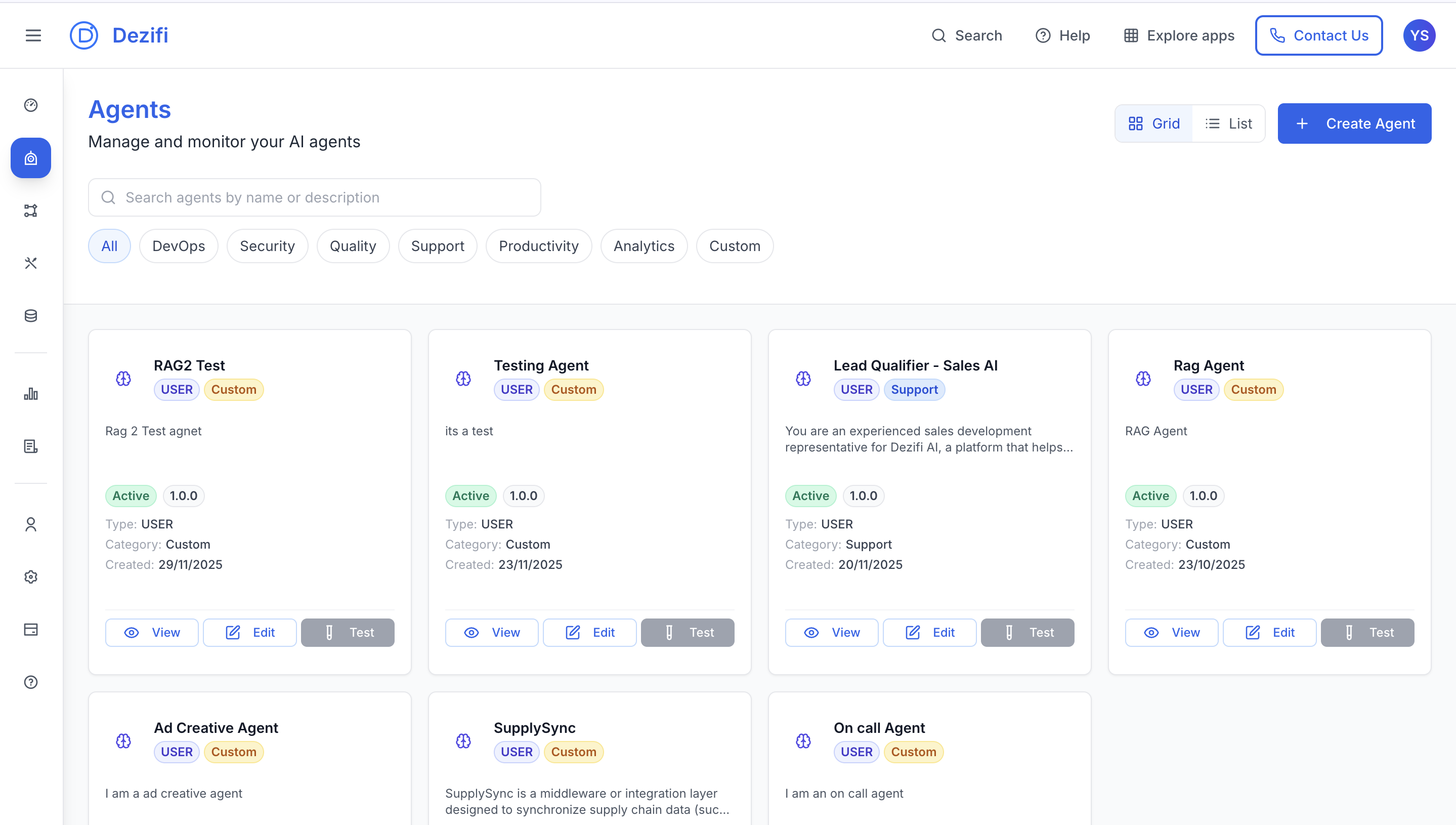 Agent Management Dashboard